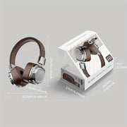 Retro Style Wireless Headphones Noise Cancelling Earmuffs Long Battery Life Wired Support Outdoor Activities