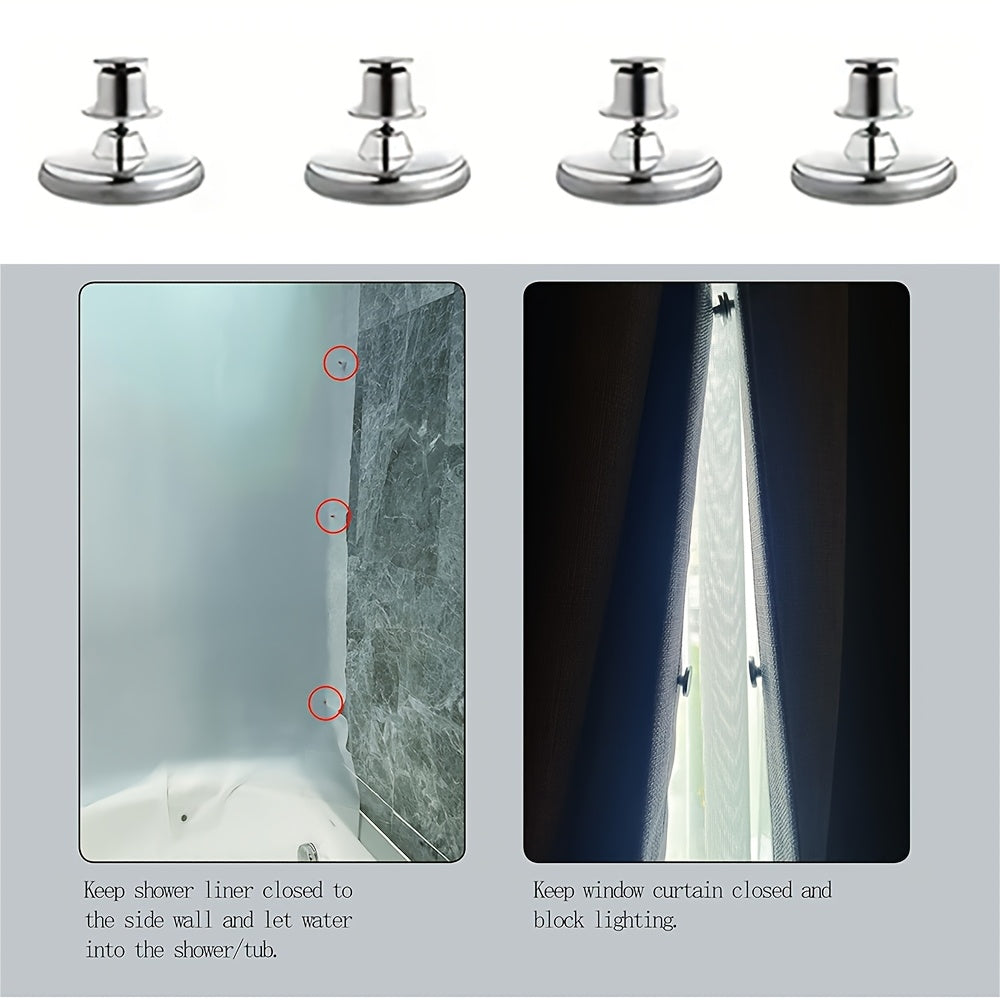 Magnetic Curtain Buckles with Thumb Tacks, 8/16/24 Pieces, Curtain Fixing Clips