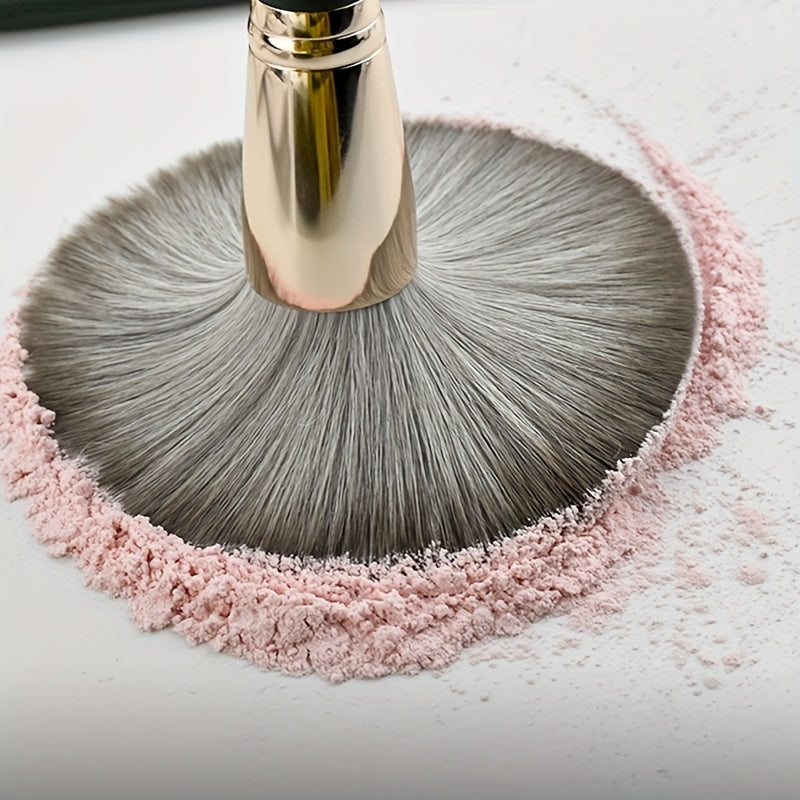 14-Piece Green Makeup Brush Set for Face and Eye Contouring Blending