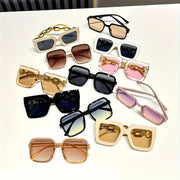12PC Oversized Plastic Frame Sunglasses for Casual Streetwear