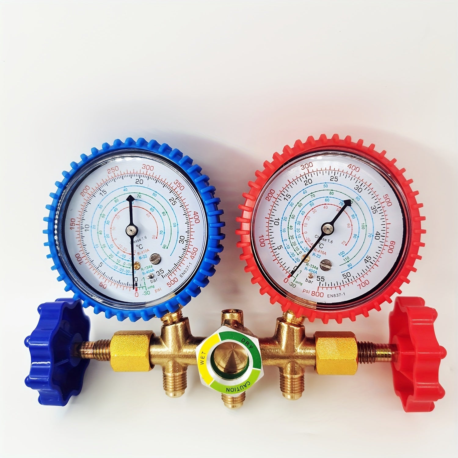 HVAC Refrigeration Manifold Gauge Set with Hoses for R410A R22 R134A