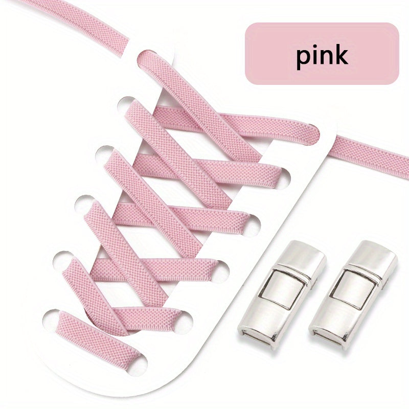 Шнурки без шнуровки с алмазными крестовыми замками для повседневных кроссовок, эластичный ацетат