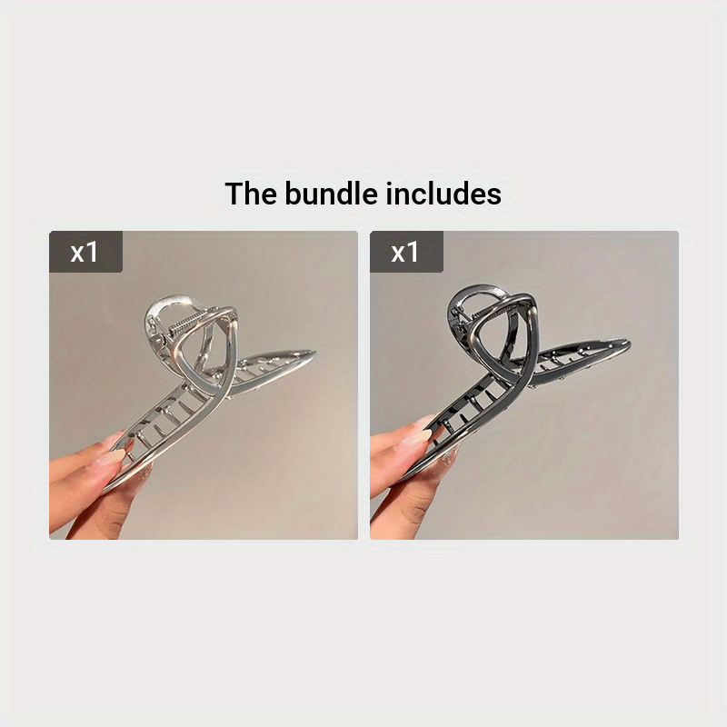 Elegant Hair Clip Claw for Women and Girls Zinc Alloy Simple Hair Accessories for Parties and Holidays