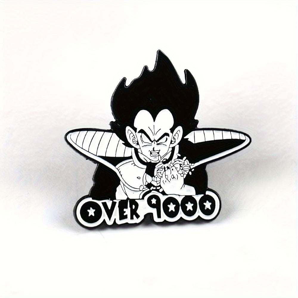 Супер Воин Эмальевая Булавка - Японский Аниме Мультяшный Персонаж Брошь, Стильный Металлический Знак Для Рубашек И Рюкзаков, Отличная Идея Для Подарка - Более 9000