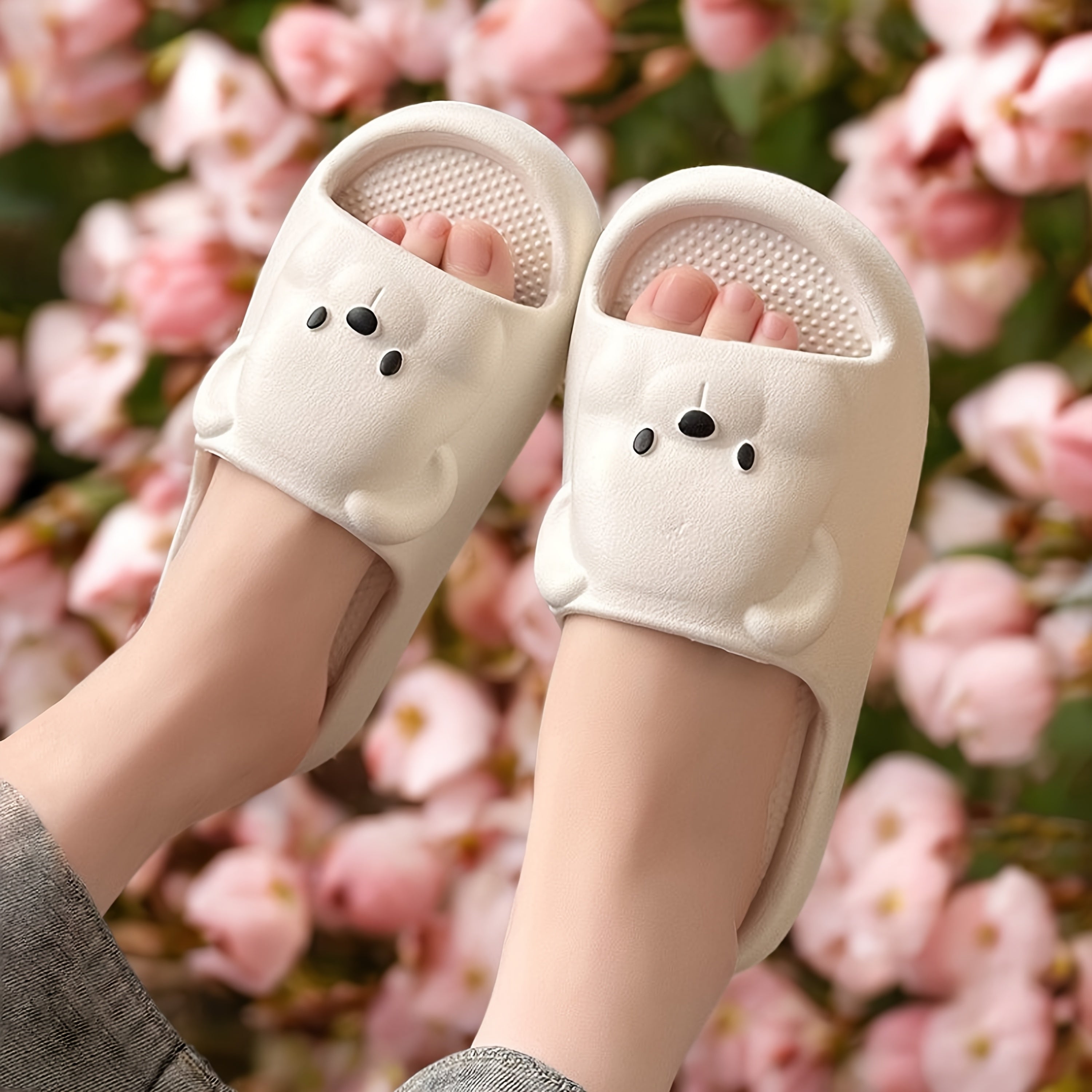 Women's Slip-On Indoor Outdoor Slippers, Pastel Pink Green Blue Cushioned EVA House Shoes