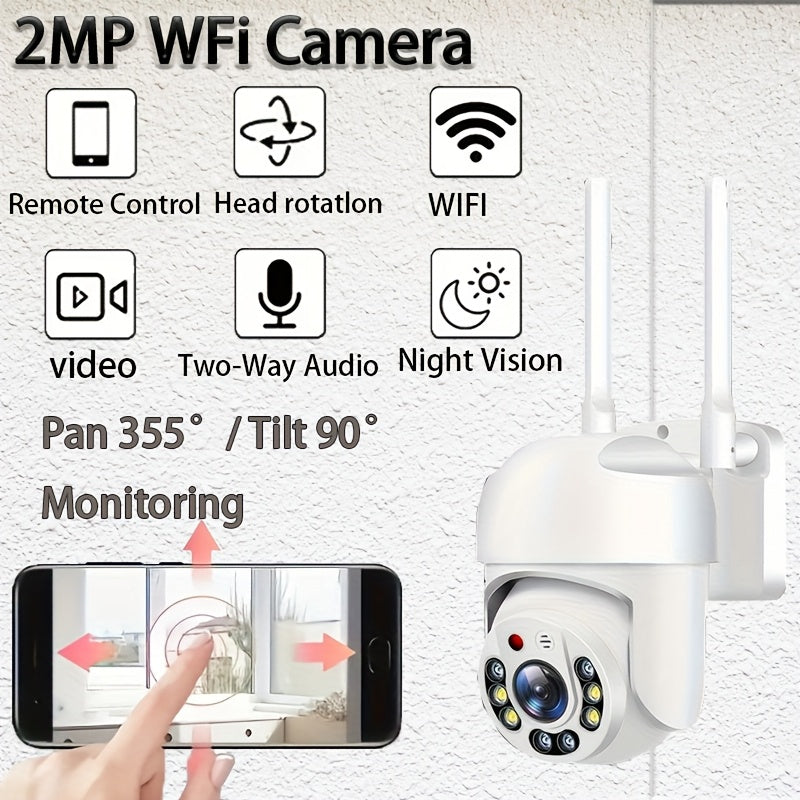 1080P HD PTZ Security Camera with Audio Auto-Tracking 360° Panoramic Night Vision