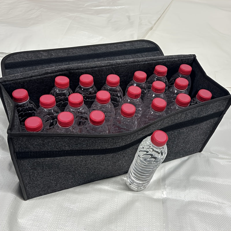 Foldable Felt Car Organizer for Universal Vehicle Storage and Trunk Organization