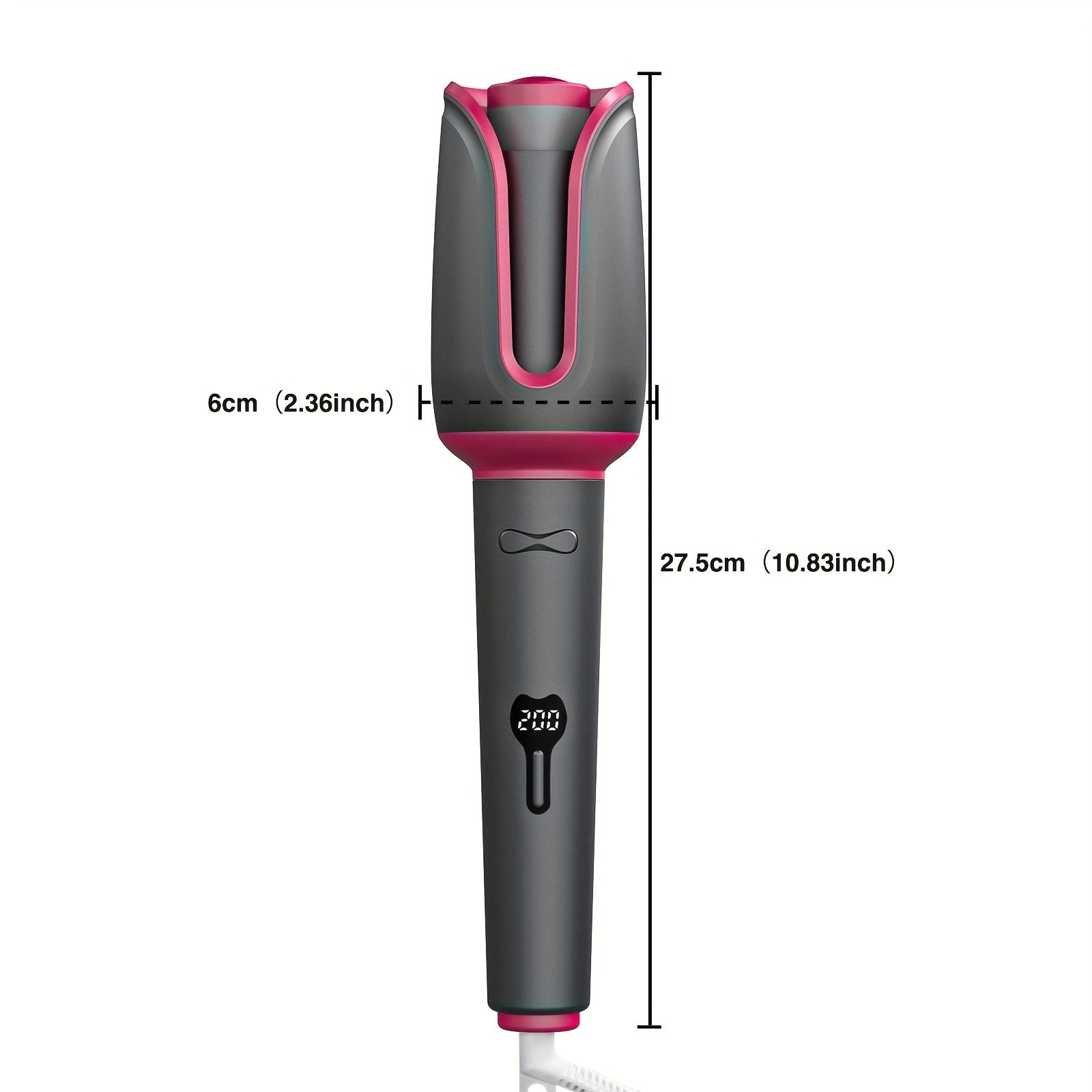 Rizador de cabello automático de 32mm con tecnología de iones negativos, 3 configuraciones de temperatura y temporizador