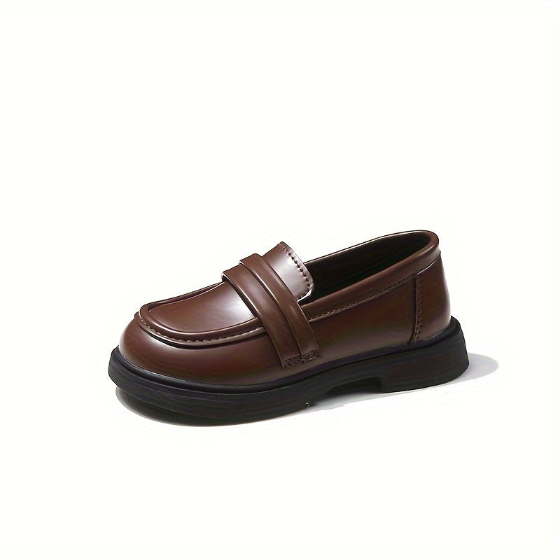 O'g'il bolalar uchun vintage slip-on loaferlar, barcha mavsumlar uchun yengil, sirpanmaydigan to'y poyabzallari.