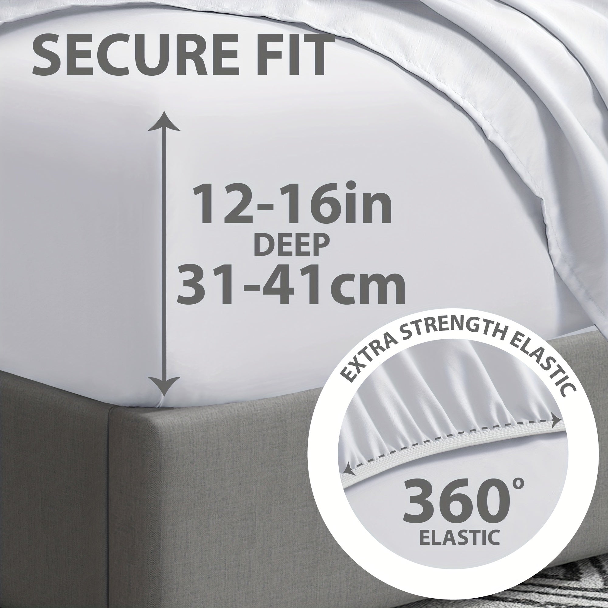 Single Fitted Sheet All-Season Microfiber Hypoallergenic Breathable Mattress Protector
