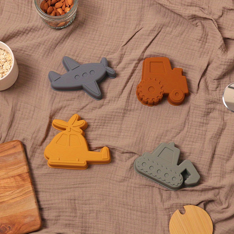 Hailian silikon qum o'yinchoq to'plami bolalar uchun - Avtomobil, samolyot, ekskavator va vertolyot plyaj o'yin modellari - Aralash ranglar, elektrsiz - Plyajda qiziqarli vaqt o'tkazish uchun mukammal!