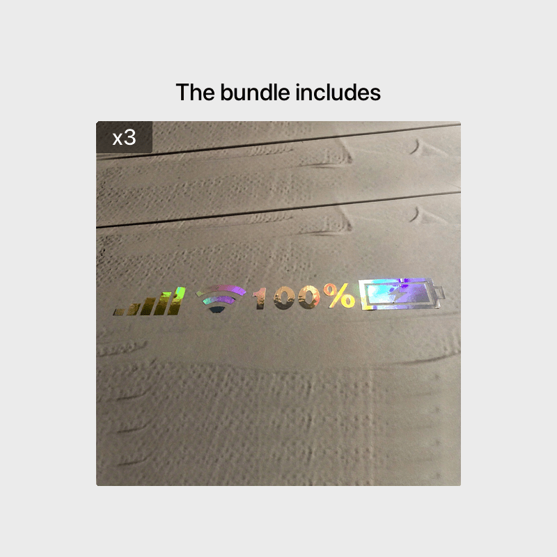 Car Reflective Wifi Battery Level Stickers Colorful Waterproof Decals