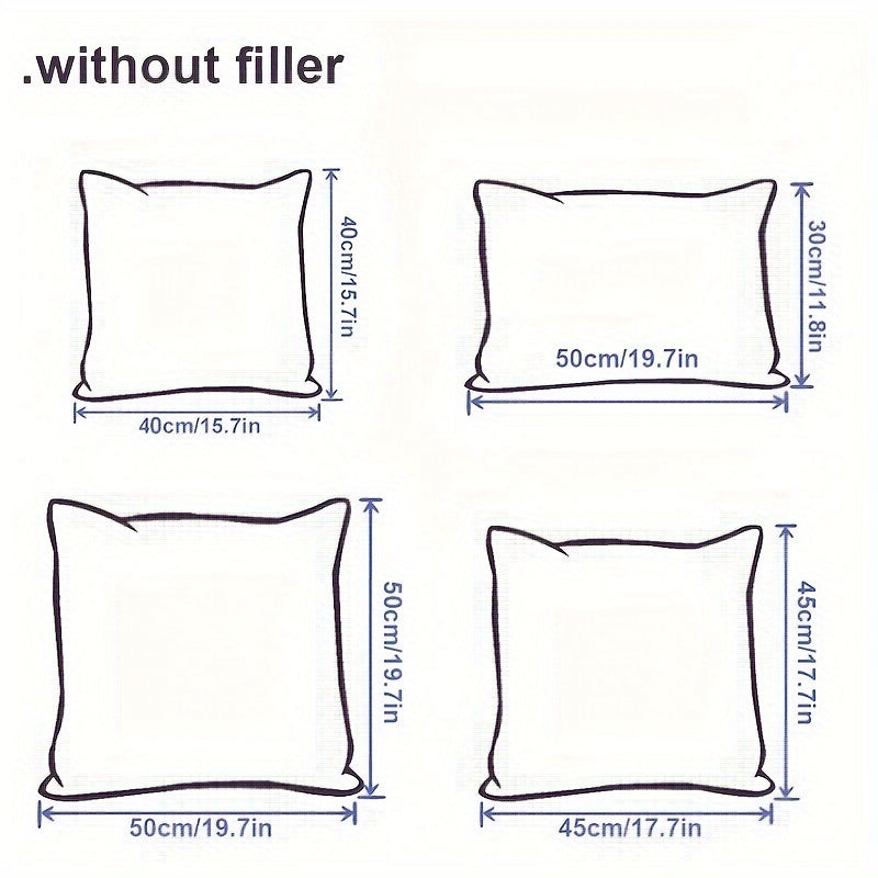 Boho Chic Plaid Throw Pillow Cover with Zipper 100% Polyester Machine Washable Living Room Bedroom Decor