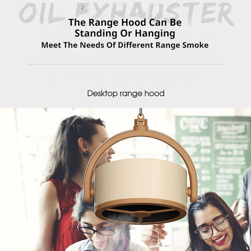 Compact Mini USB-Powered Desktop Range Hood Absorbing Grease Smoke Effectively