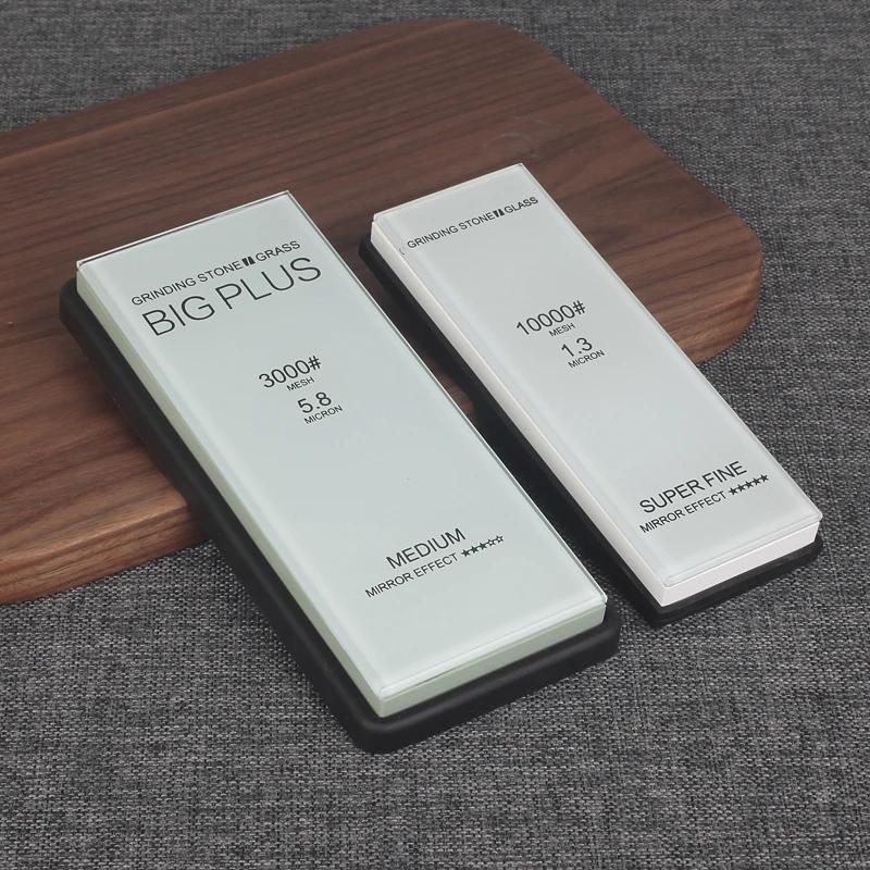 Chefs uchun katta bitta tomonlama silliqlash toshlari, tormozsiz kauchuk asos bilan