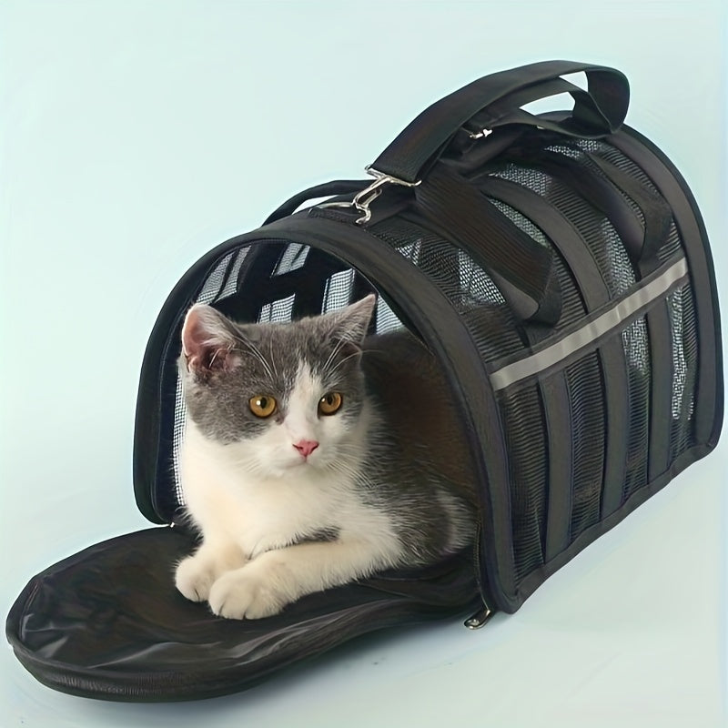 Portable Pet Carrier Bag with Locking Zippers Airline Approved for Dogs and Cats