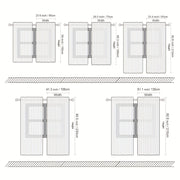 Set of 2 Rustic Wooden Door Printed Curtains for Bedroom Living Room Office Kitchen Window Treatments