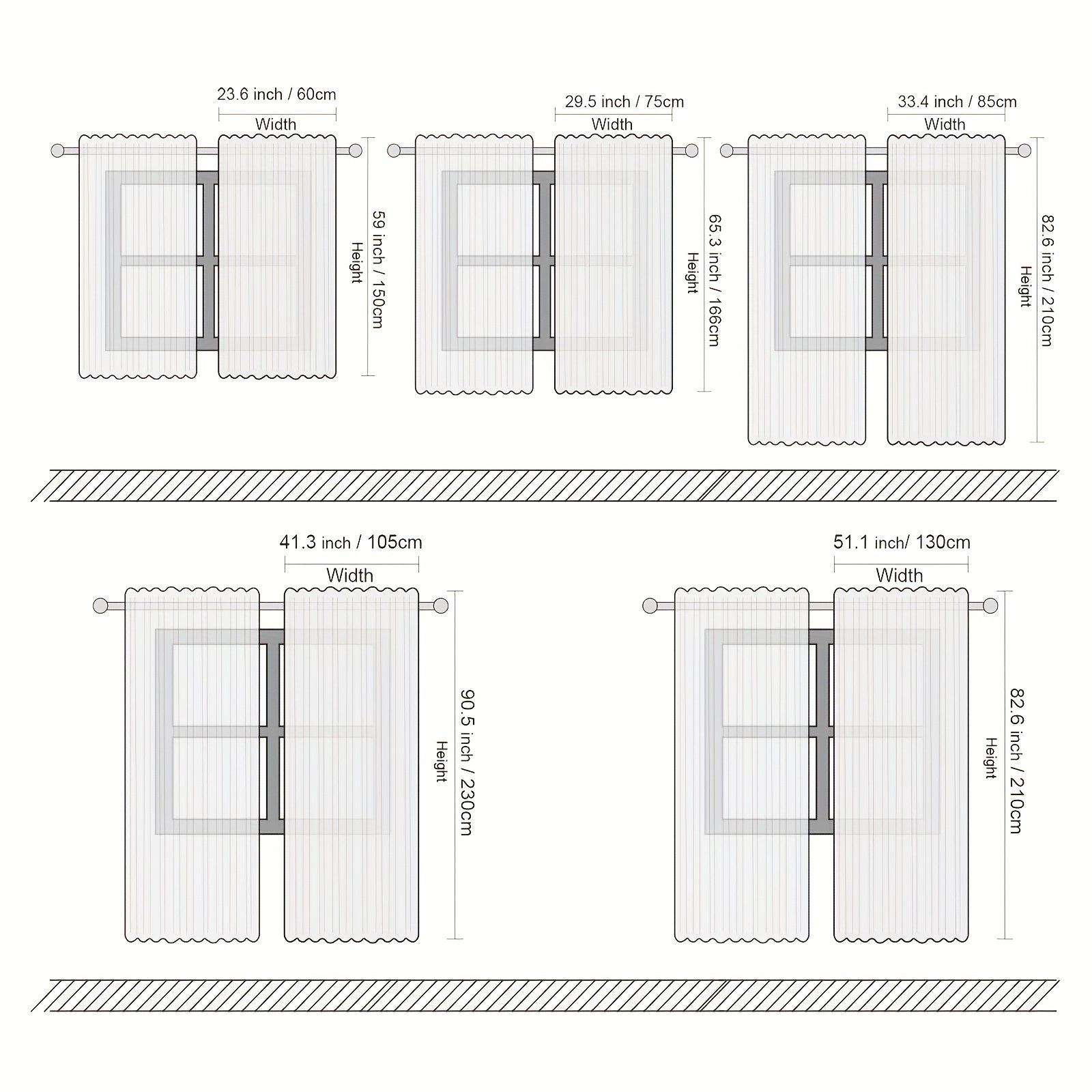 Set of 2 Rustic Wooden Door Printed Curtains for Bedroom Living Room Office Kitchen Window Treatments