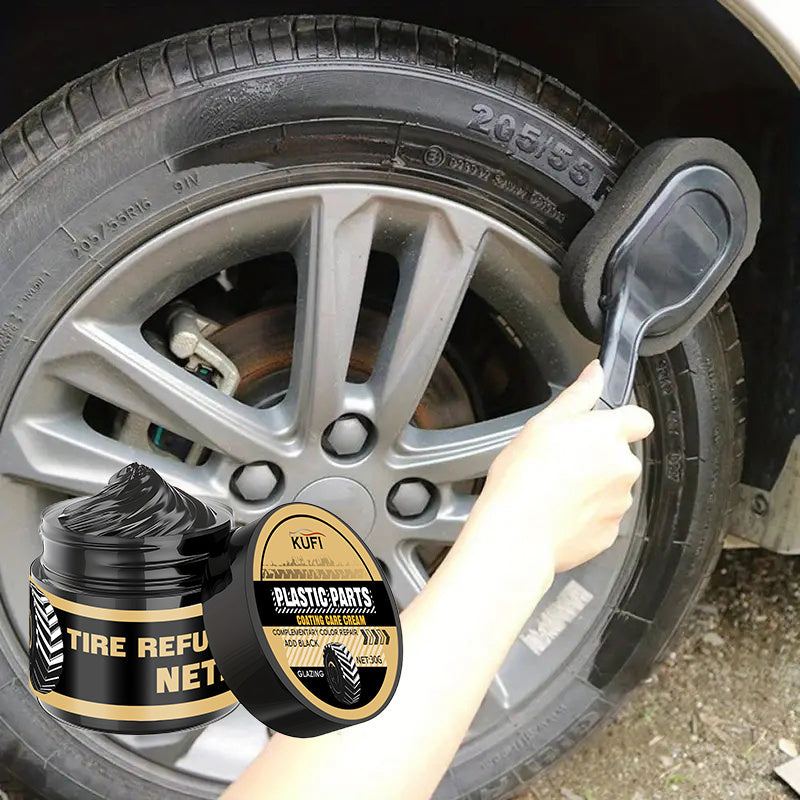 Tire Restorer Plastic Parts Wax Blackening Scratch Cover for Car Bike Motorcycle