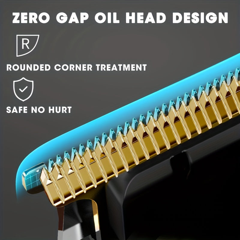 Erkaklar uchun professional soch kesish va trimmer to'plami, LCD displey bilan, USB orqali quvvatlanadigan 1800mAh lityum batareya, simsiz o'yma va tafsilotlar, sozlanadigan pichoqlar, qo'llanma taroqchilar - elektr