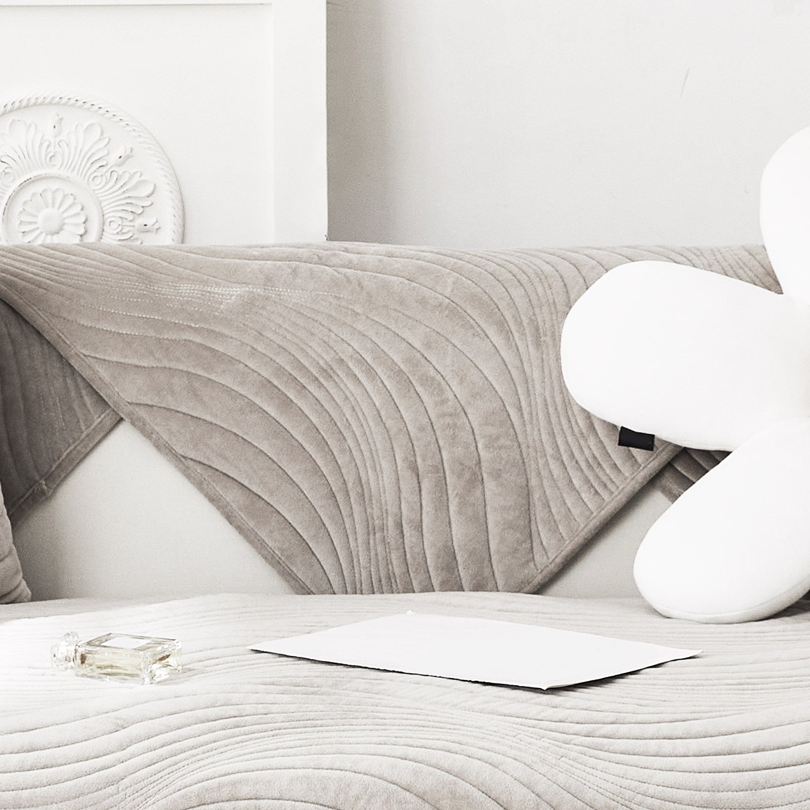 Чехол для дивана в скандинавском стиле из плюша для гостиной и офиса