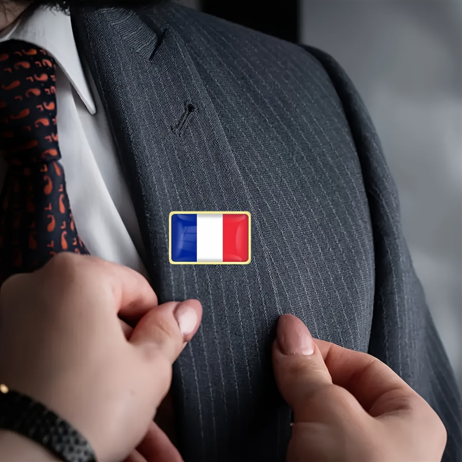 Vintage Style Alloy French Flag Lapel Pins Set of 20 for Women