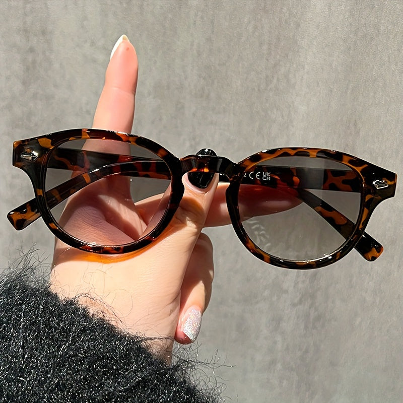 Mushukko'z moda ko'zoynaklari retro tortoiseshell anti-chiroyli dumaloq ramka kichik rang-barang linzalar partiyalar uchun