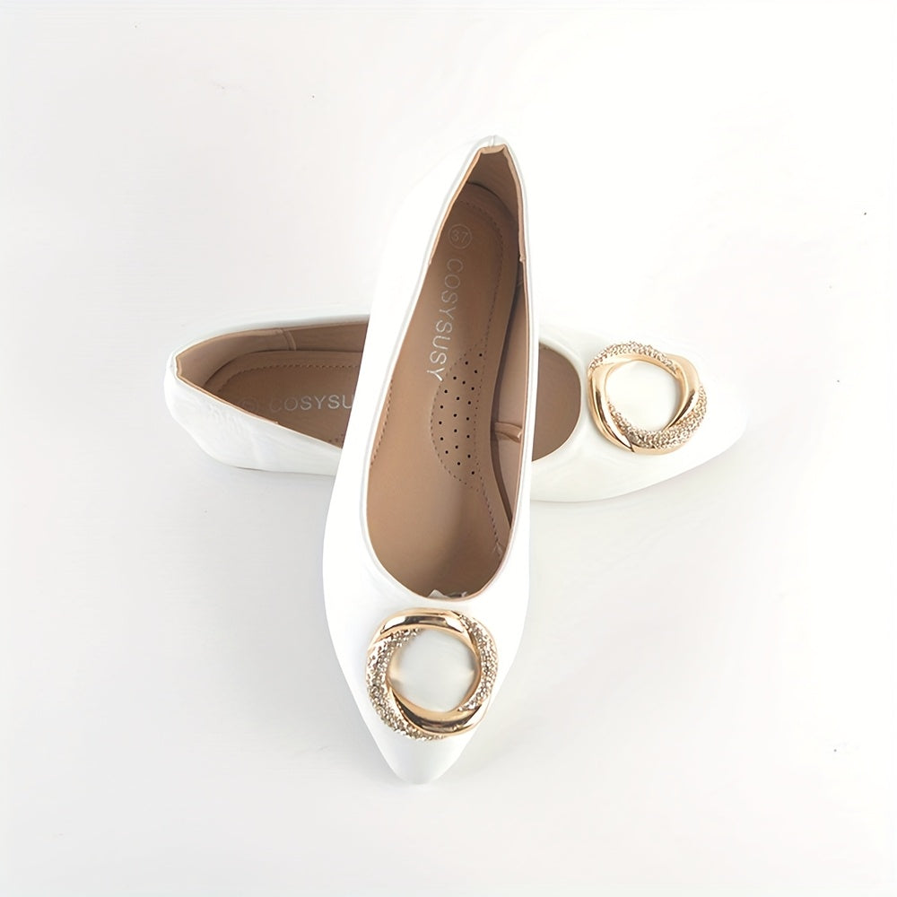 Women's Flats Rhinestone Decor Ballet Shoes Pointed Toe