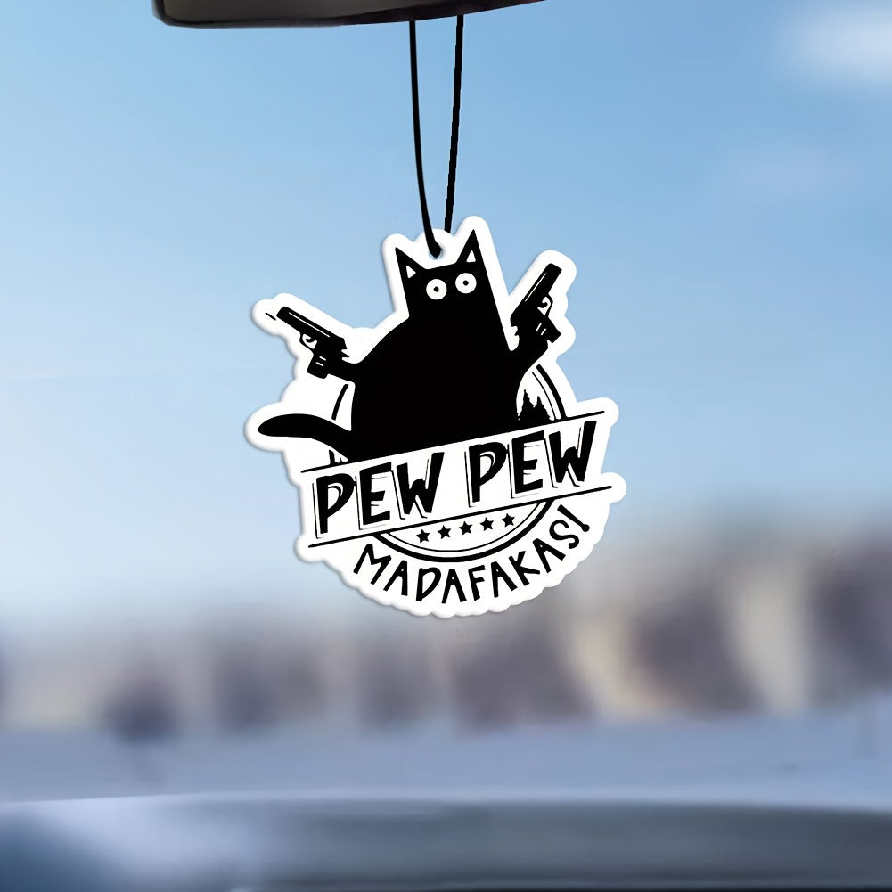 Qora Mushuk Avtomobil Havoni Tozalash Tabletka Aromatik Dekor Osilib turadigan