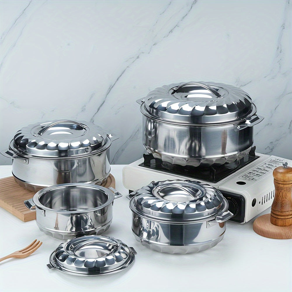 Double Insulation Pot Stainless Steel Kitchen Cookware Durable Heat Resistant