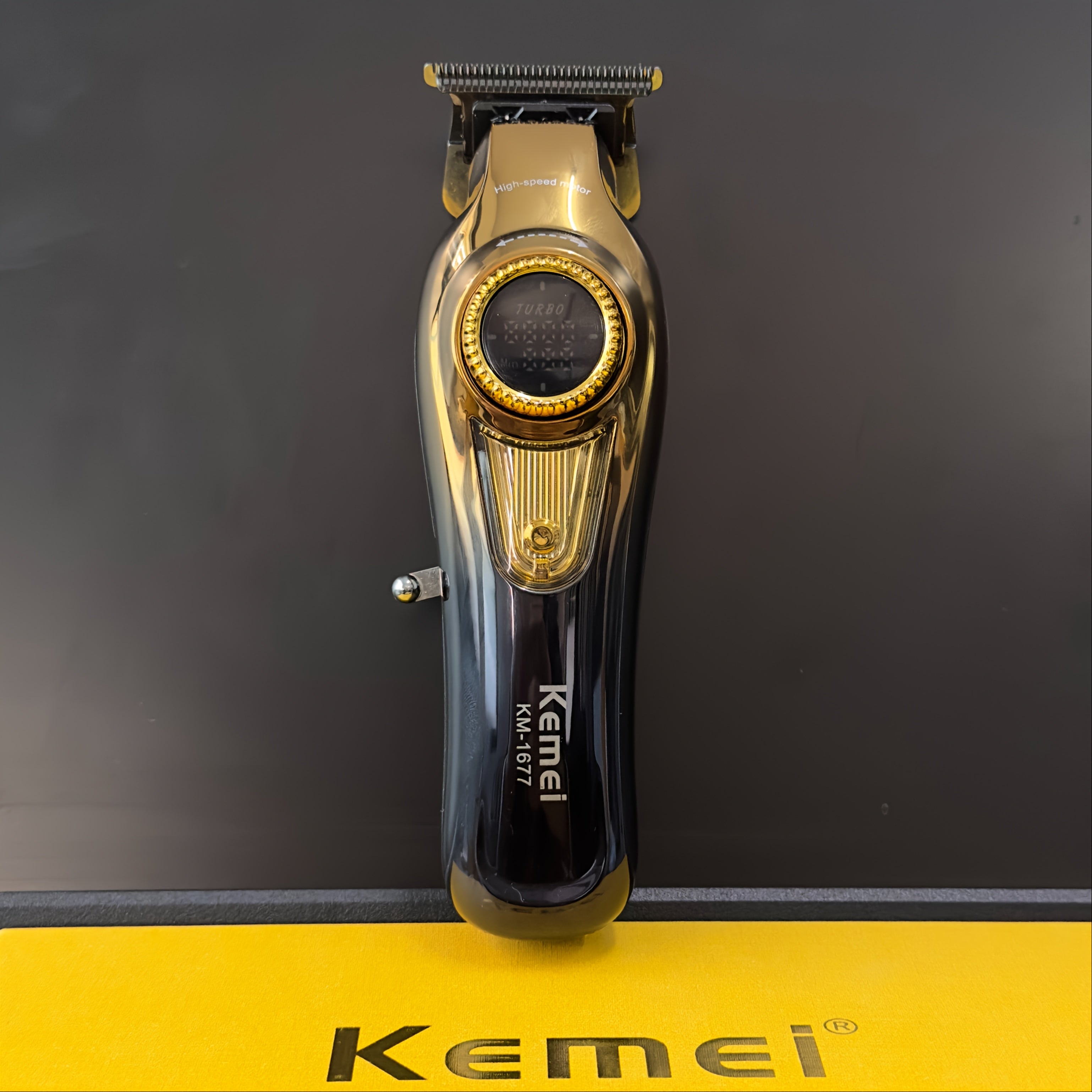 Electric Hair Clipper for Men Adjustable Speed LED Display Metal Body Precision Blade USB