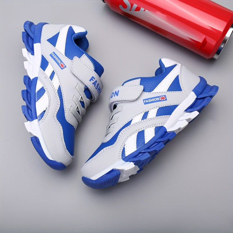 Children's Breathable Lightweight PU Sneakers for Boys All-Season Casual