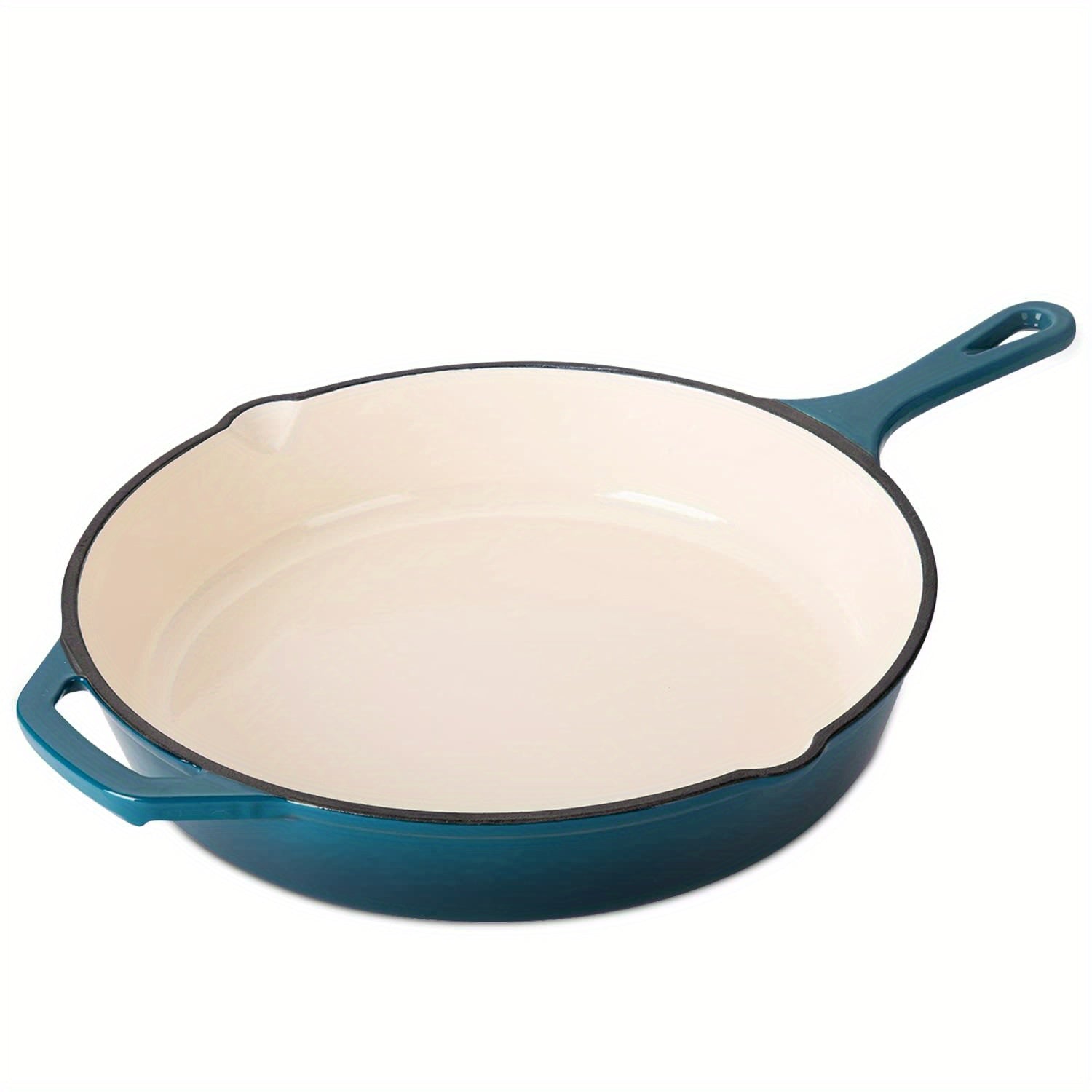 Cast Iron Fry Pan with Pour Spout, Oven Safe, 10 Inch