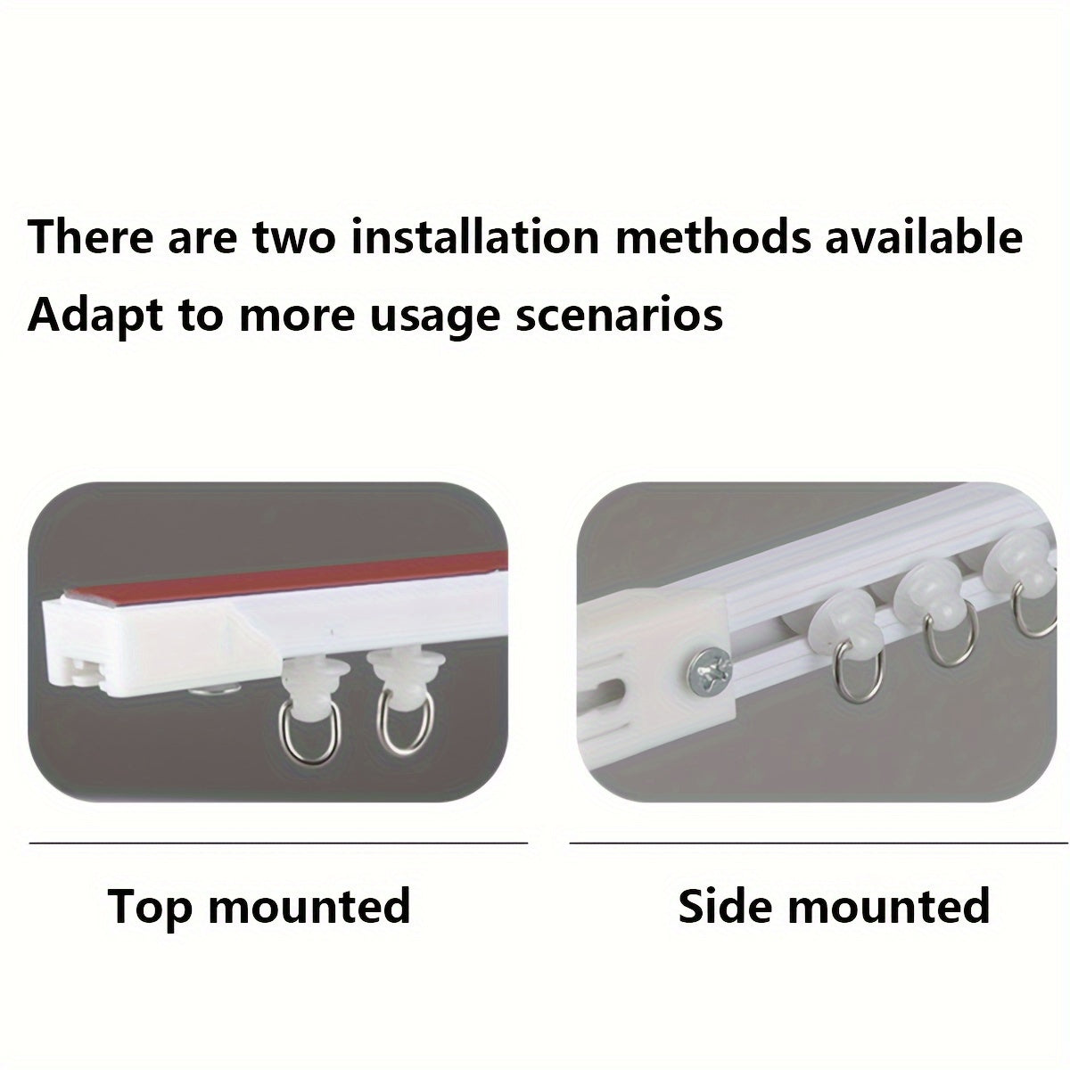 1 dona Kuchli yopishtiruvchi pardalar yo'li, uyda, yotoqxona yoki hammomda shovqinsiz sirpanish uchun