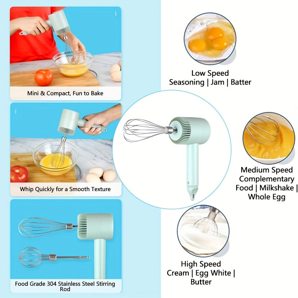 Multifunctional Electric Garlic Masher and Egg Beater Set Rechargeable