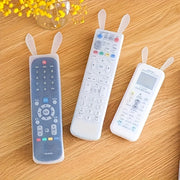 Rabbit-Shaped Silicone Remote Control Cover Dustproof Glow-in-the-Dark for TV and Air Conditioner