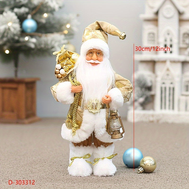 figura decorativa de Santa Claus para Navidad de 12 pulgadas con botas de nieve para vacaciones y Año Nuevo en casa o negocio