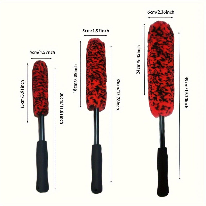 Yumshoq Tishli Moslashuvchan Avtomobil G'ildirak Tozalash Cho'tkasi - Oson Shina va Rim Tozalash uchun - Mustahkam Plastik Tutqich, Tashqi Tozalash uchun Ideal