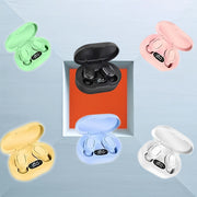 Wireless In-Ear Headphones with Button Control LED Power Display Long Battery Life Compatible with Multiple Devices