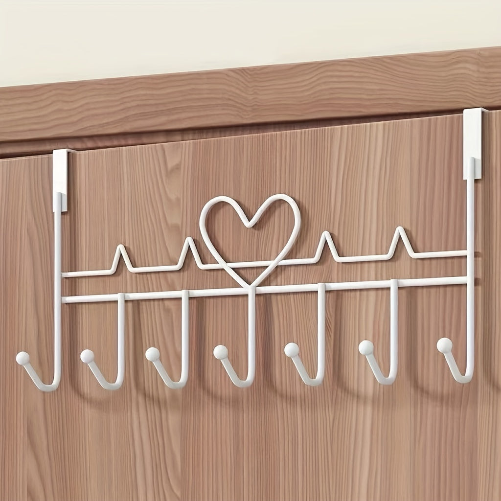 Over-the-Door Coat Rack with No-Drill Installation for Bedroom and Bathroom Storage