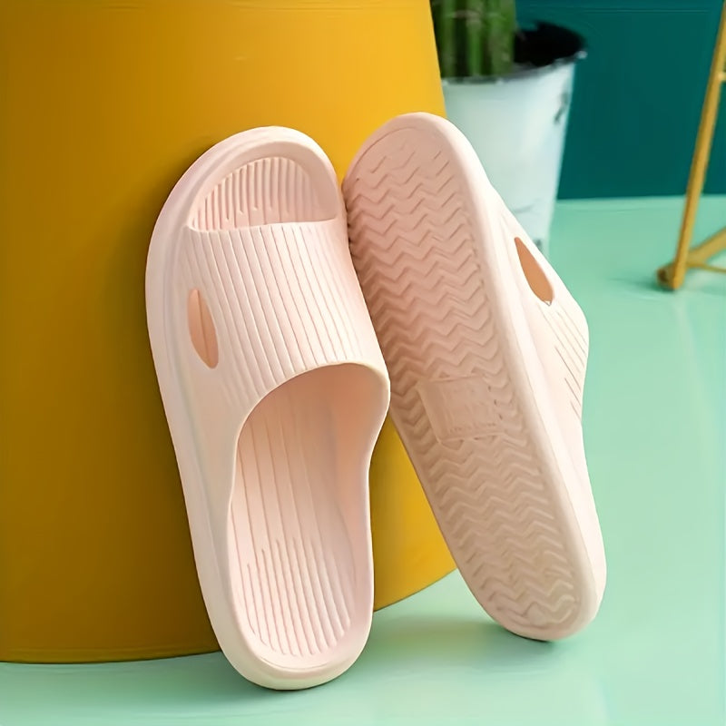 Men and Women EVA Non-Slip Slippers Minimalist Stripes For Home Beach