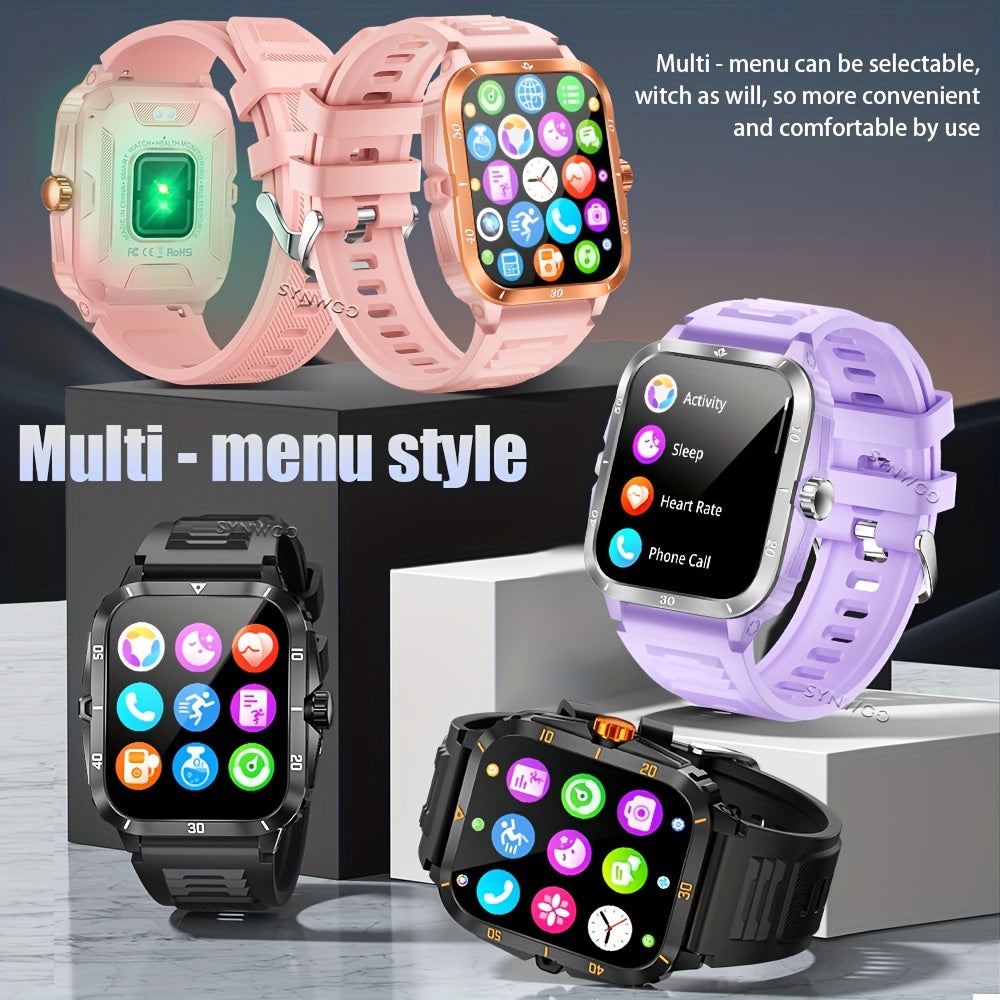 Smart Watch 4.98cm Diameter Touchscreen Fitness Tracker with Call Function and 100+ Sport Modes