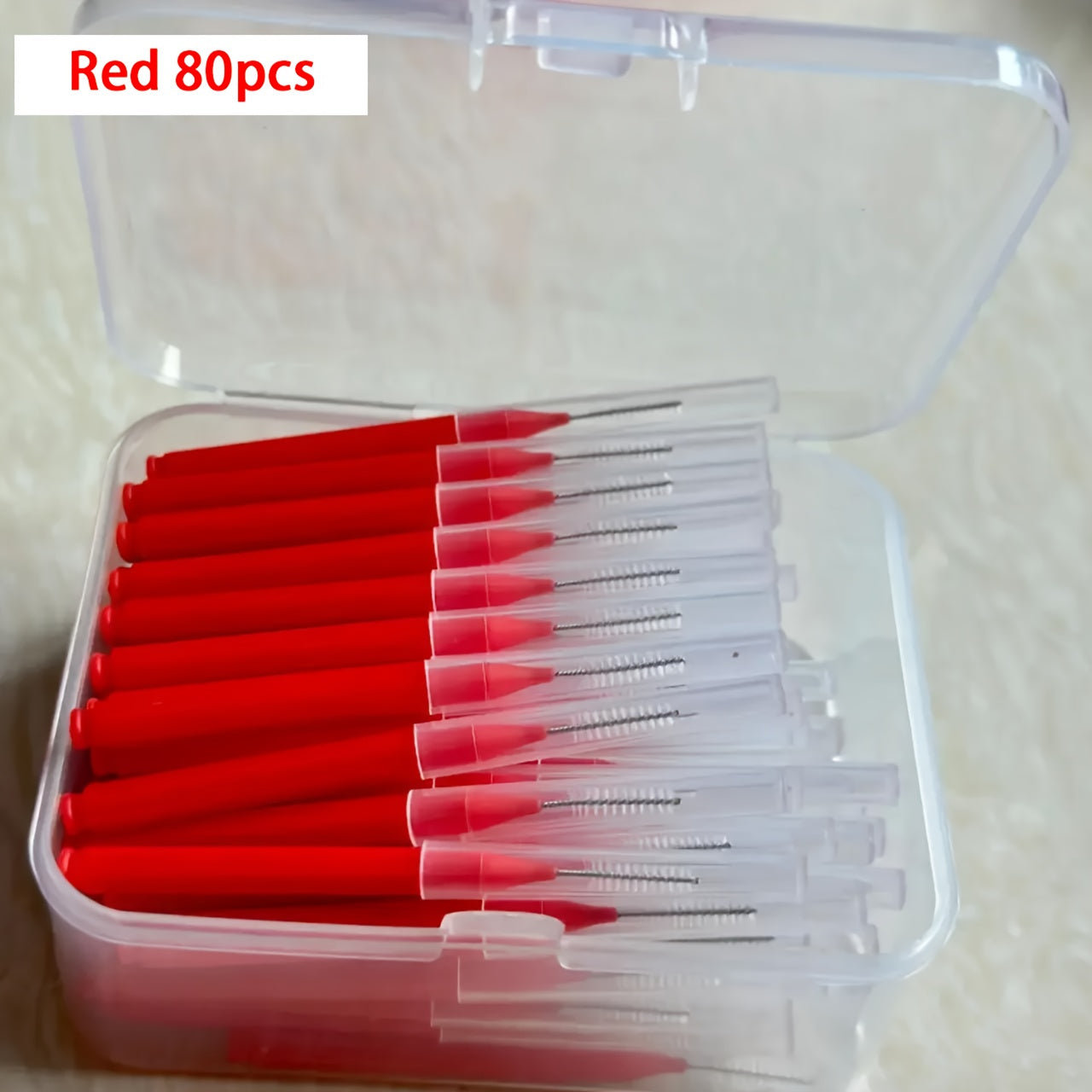 80 dona interdental cho'tkalar tishlarni tozalash uchun mikrotoʻqimalik sochlar bilan tartar olib tashlash