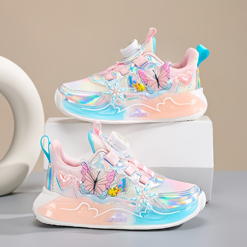Girls Casual Sneakers with Cartoon Designs for Spring and Fall