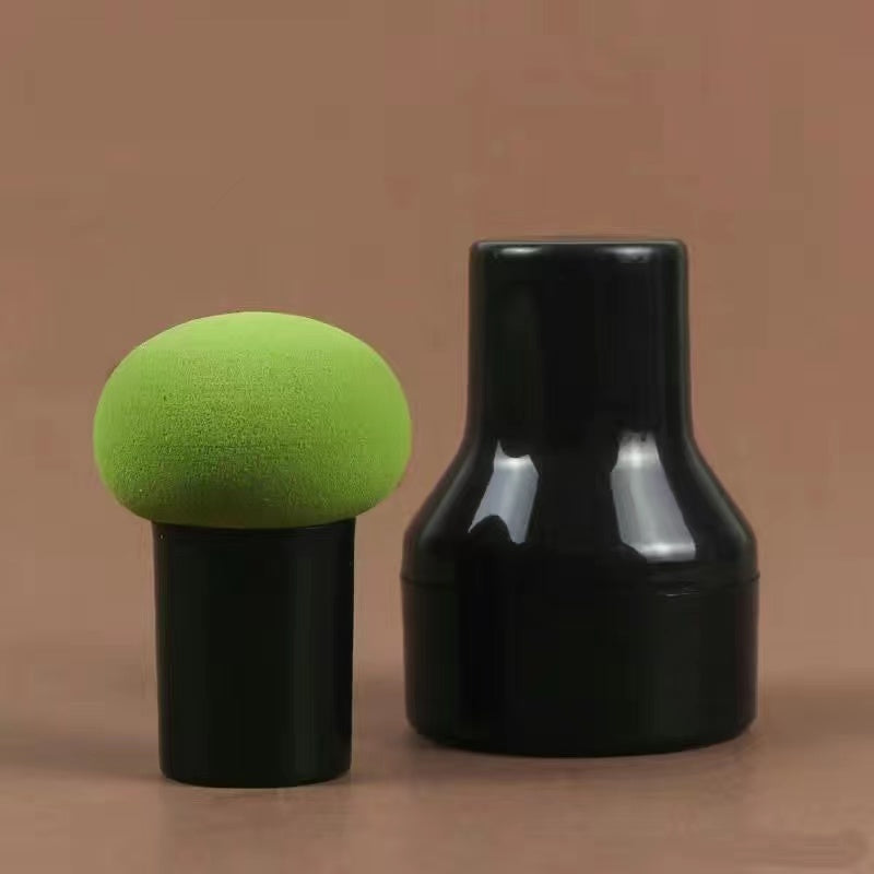 Uniseks latekssiz qo‘ziqorin makiyaj cho‘plami, go‘zallik pufli va tutqich bilan