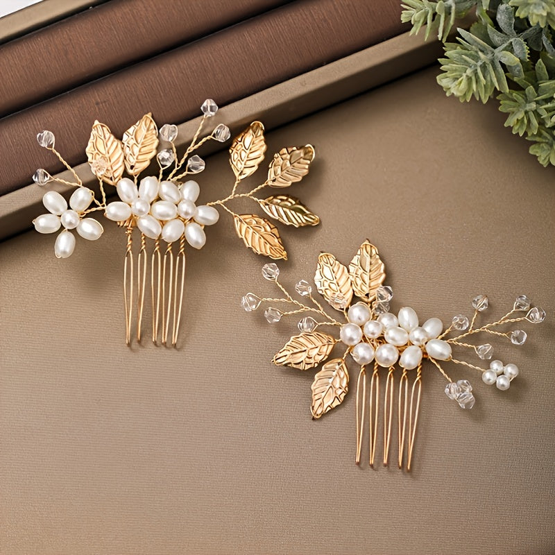 Handmade Pearl Hair Comb for Wedding Bridal Hair Accessory
