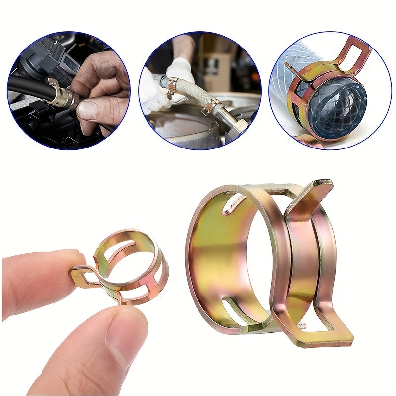 90Pcs Spring Hose Clamp Assortment Kit for Fuel Air Silicone Vacuum 6-16mm