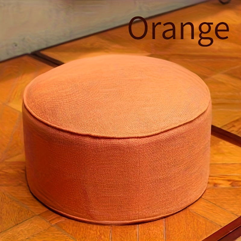 Circular Ottoman Footstool Fabric Minimalist Living Room Seating No Electricity