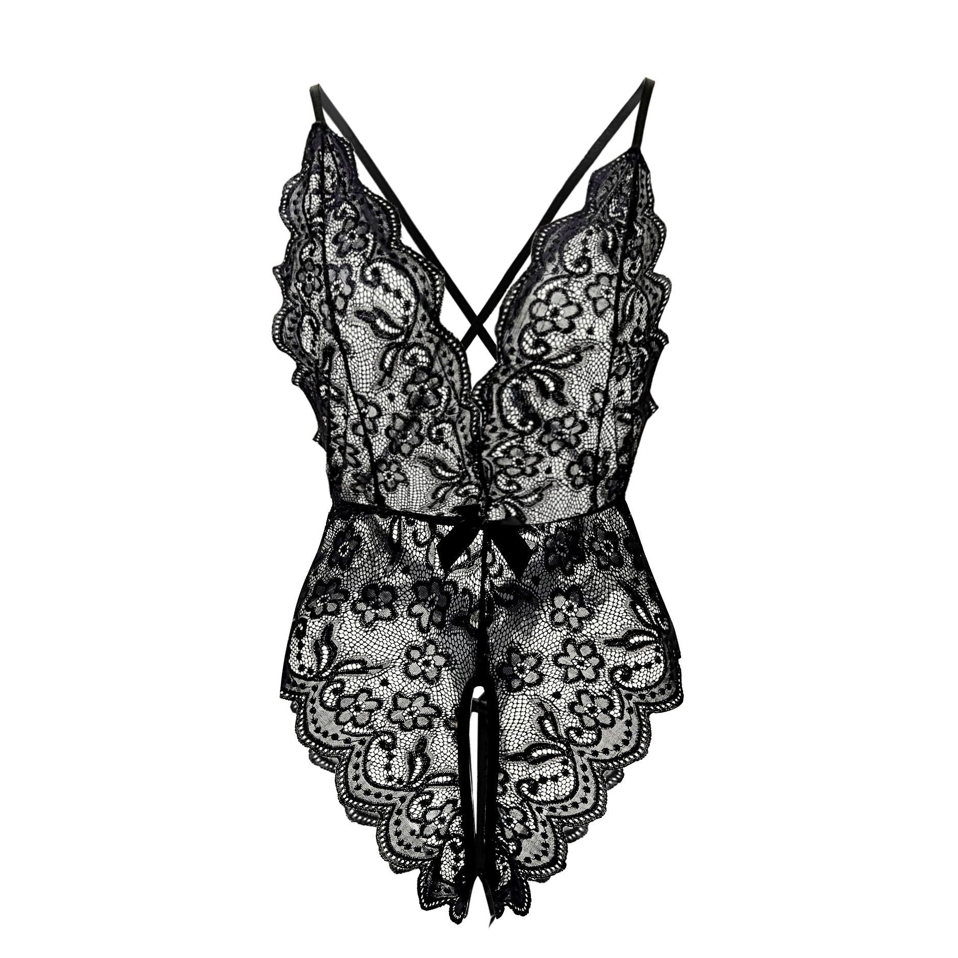 Women's Backless Bodysuit Without Lingerie or Underpants