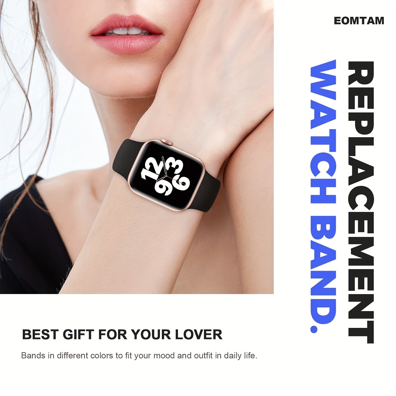 Silicone Sport Bands for Apple Watch Waterproof Adjustable 38mm to 49mm Men Women